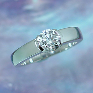 prongless diamond ring